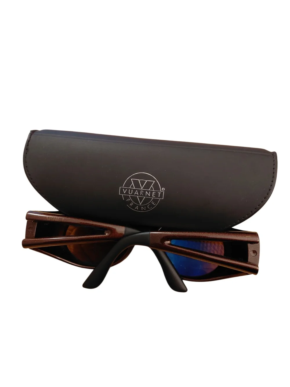 Vuarnet Men’s Brown Polarized Sunglasses with Case
